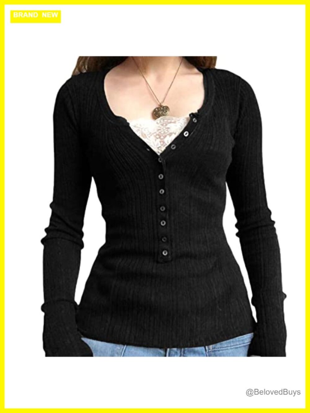Women's Lace Patchwork Long Sleeve Crop Top Fairy Grunge Slim Fit Pullover